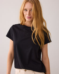 T-shirt met strass logo