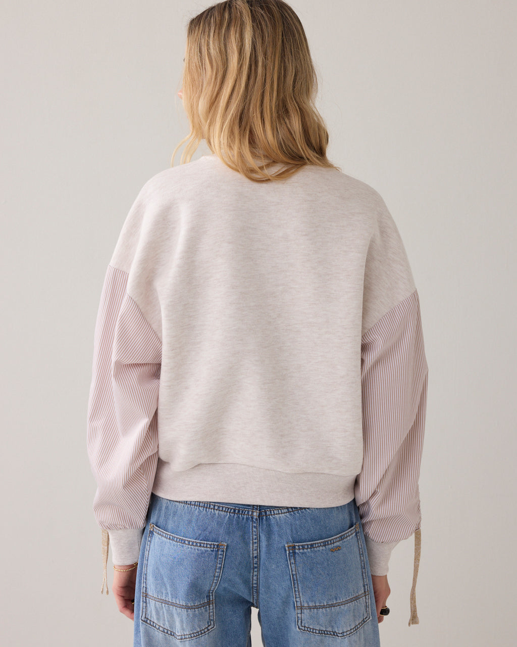 Sweatshirt met katoenen mouw