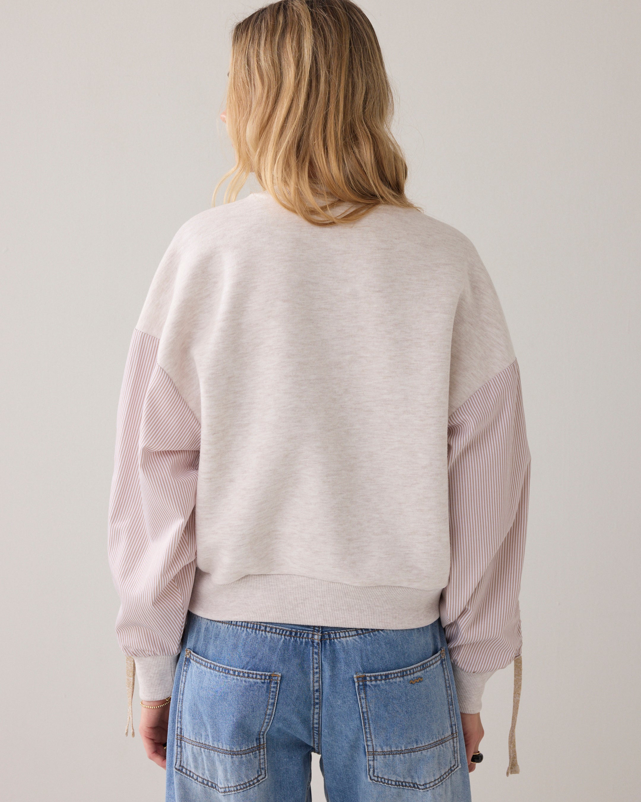 Sweatshirt met katoenen mouw