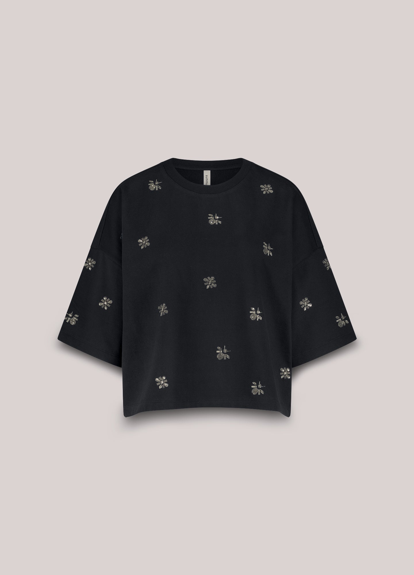 Boxy sweat met pailletten