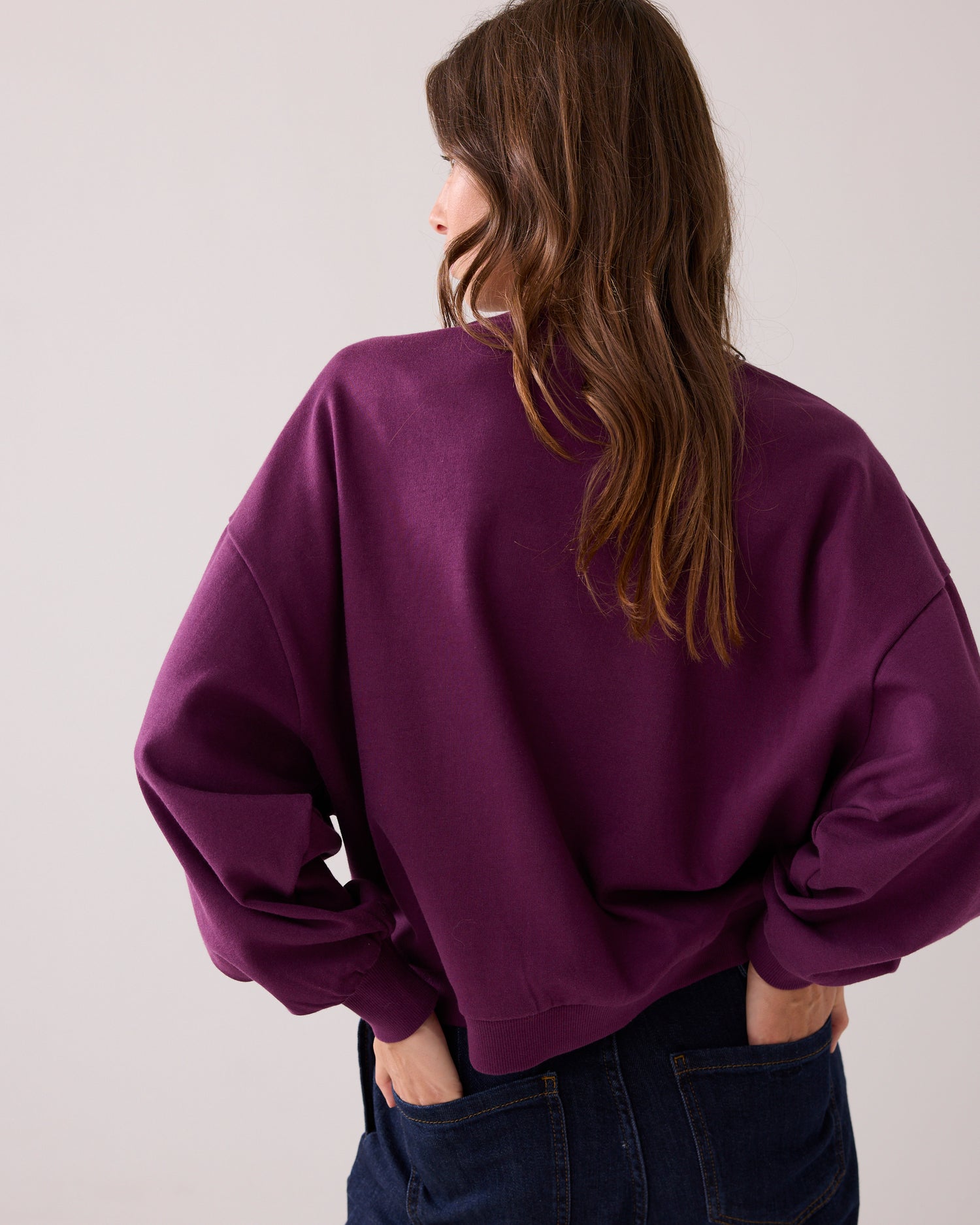 Oversized hand-embroidered jumper
