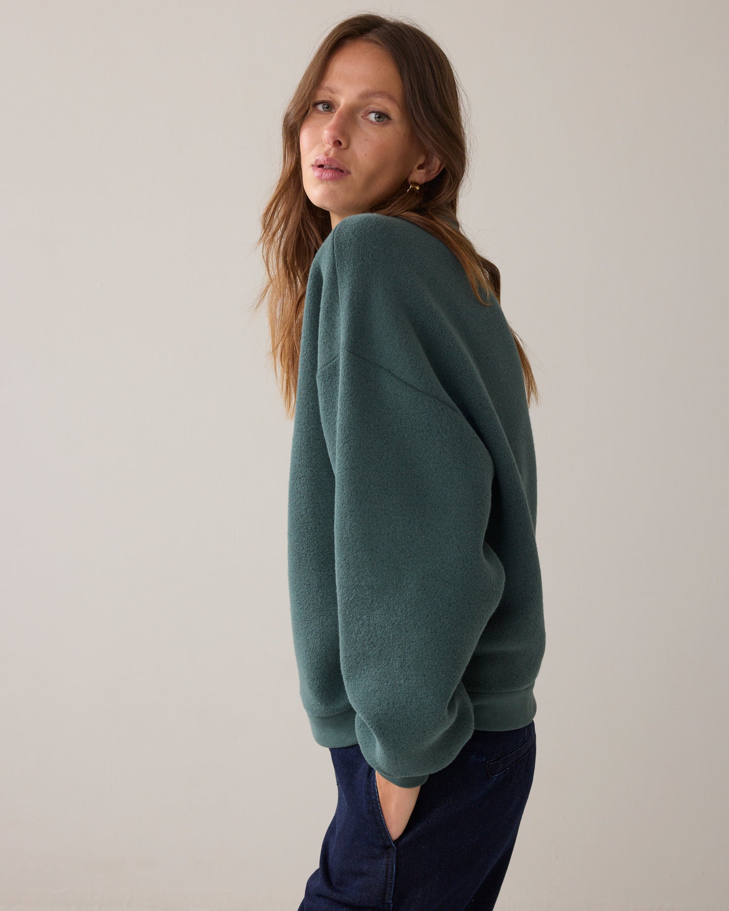 Casual sweater met logo