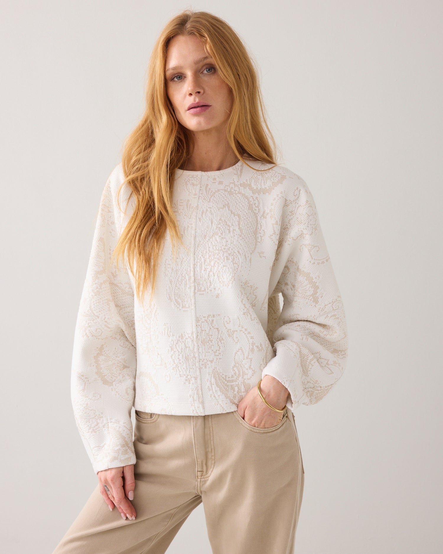 Trui foam jacquard