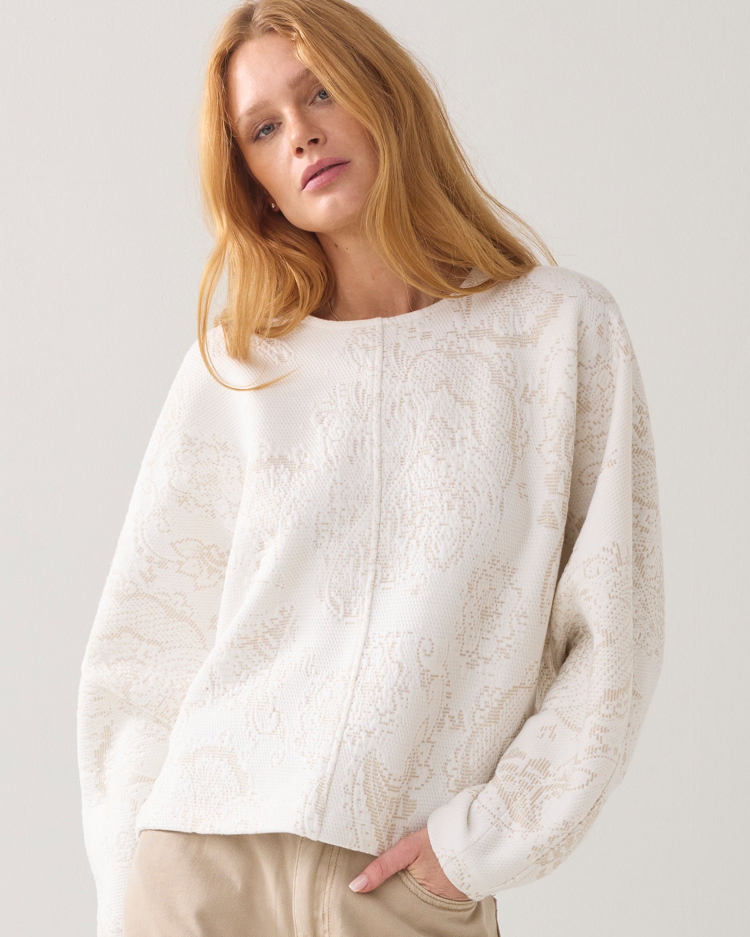 Trui foam jacquard