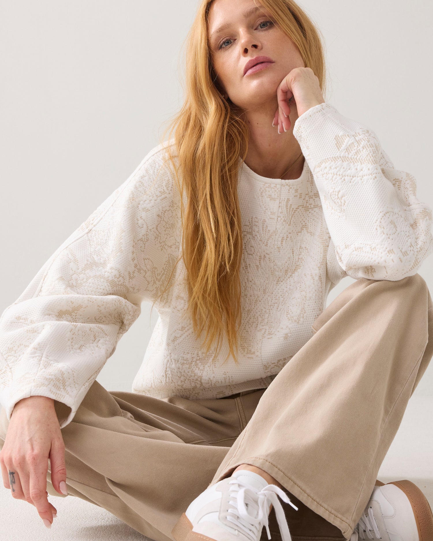 Trui foam jacquard