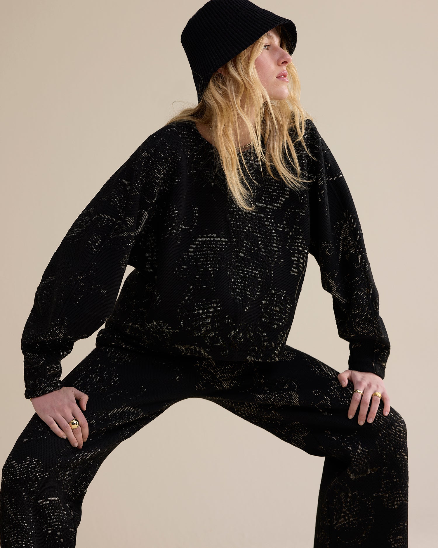 Trui foam jacquard