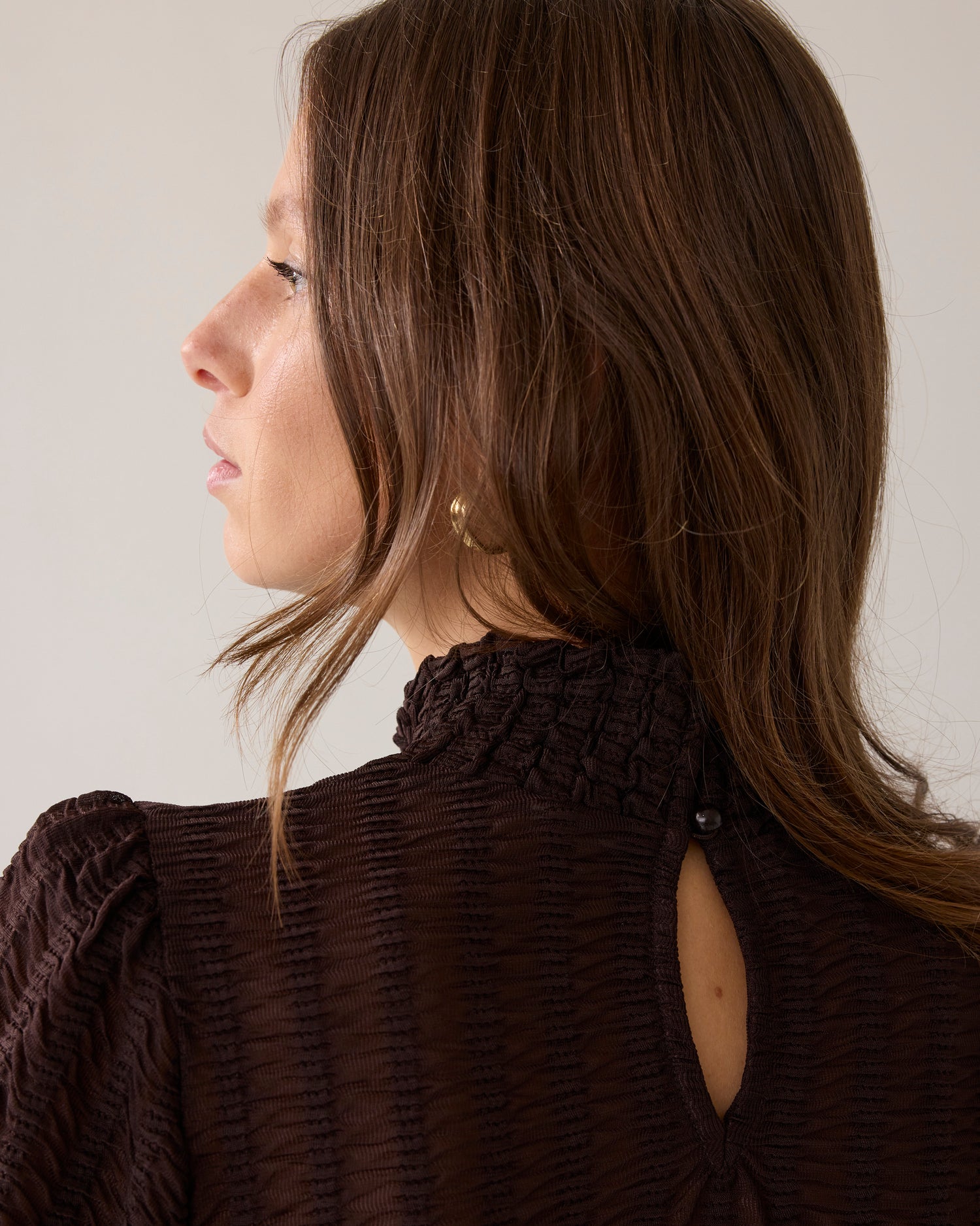 Mesh-Oberteil mit Streifen