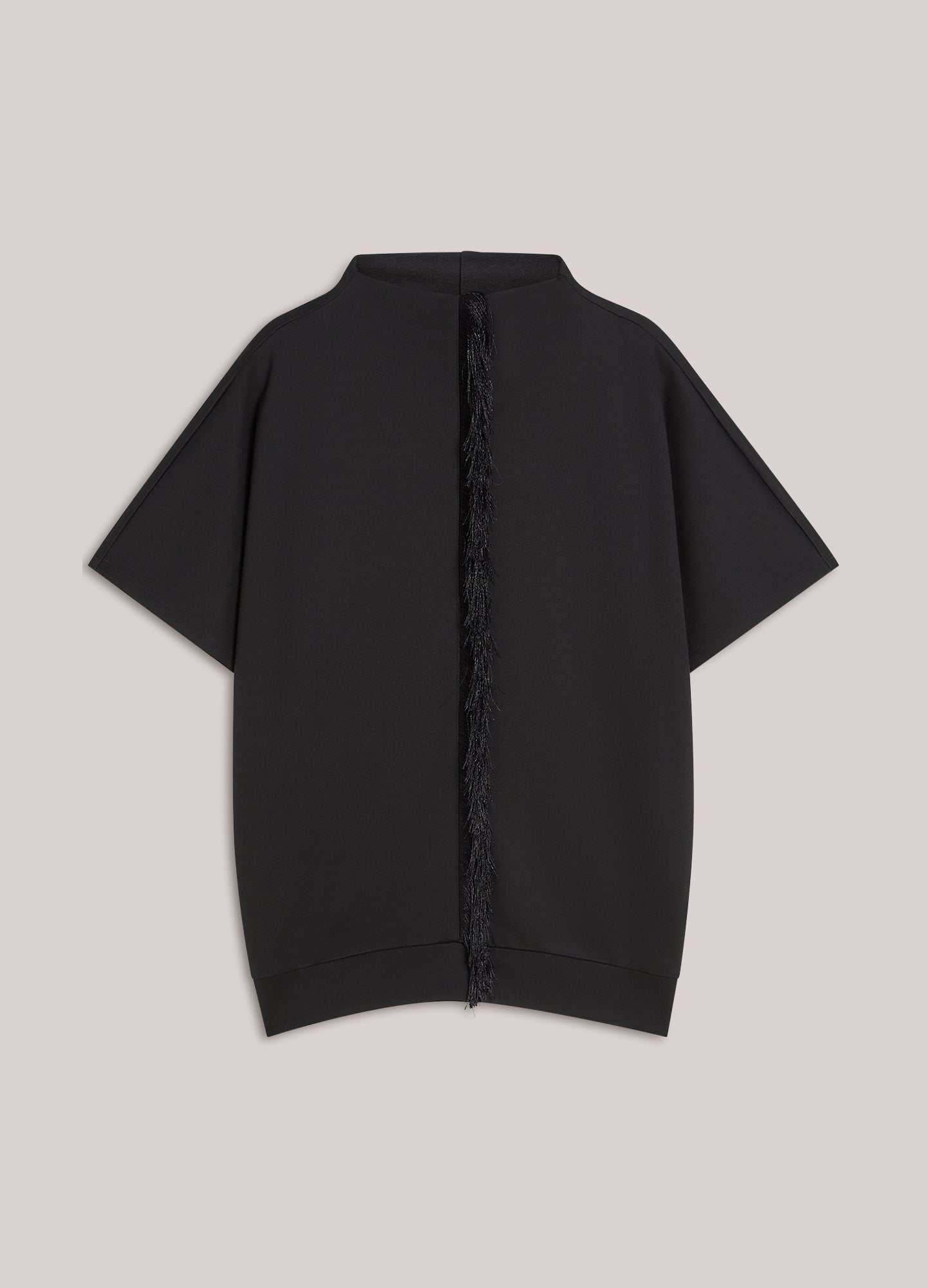 Top met glanzende franjes