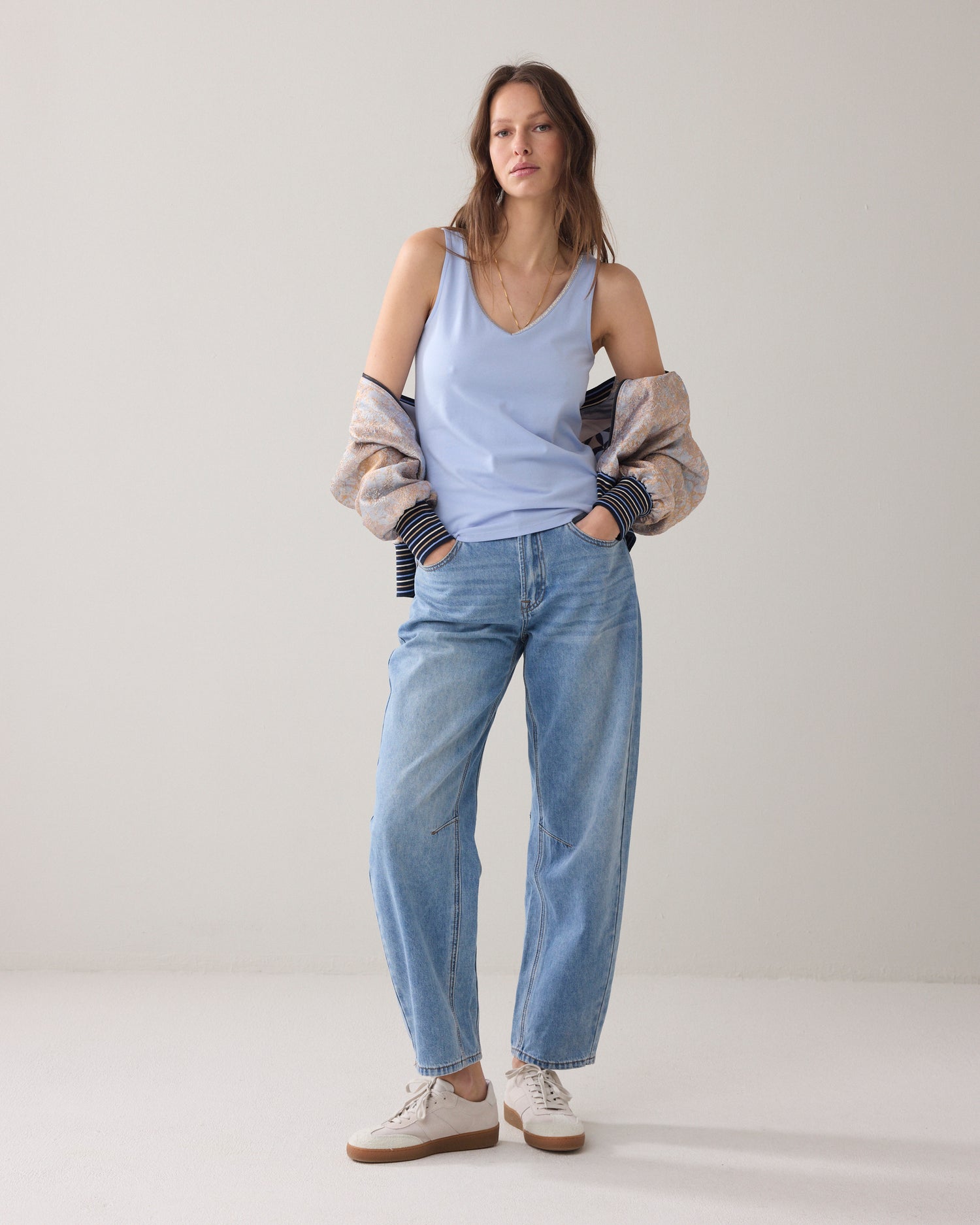 Reversible Singlet mit Glitzerbesatz