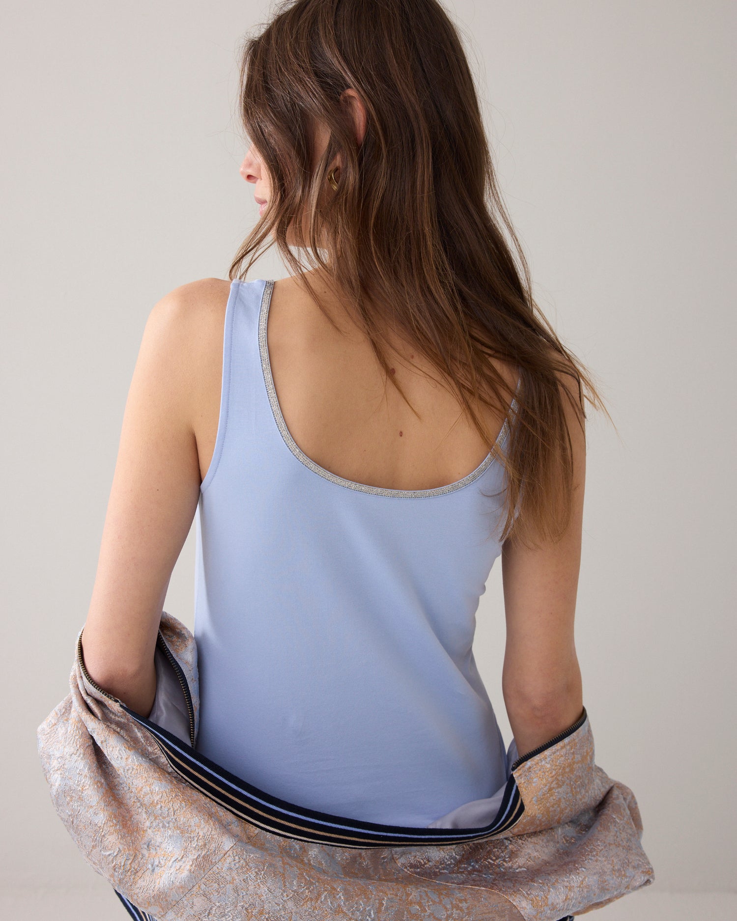 Reversible Singlet mit Glitzerbesatz