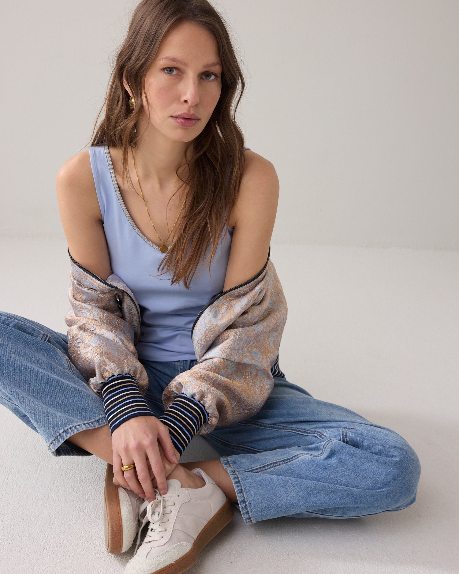 Reversible Singlet mit Glitzerbesatz