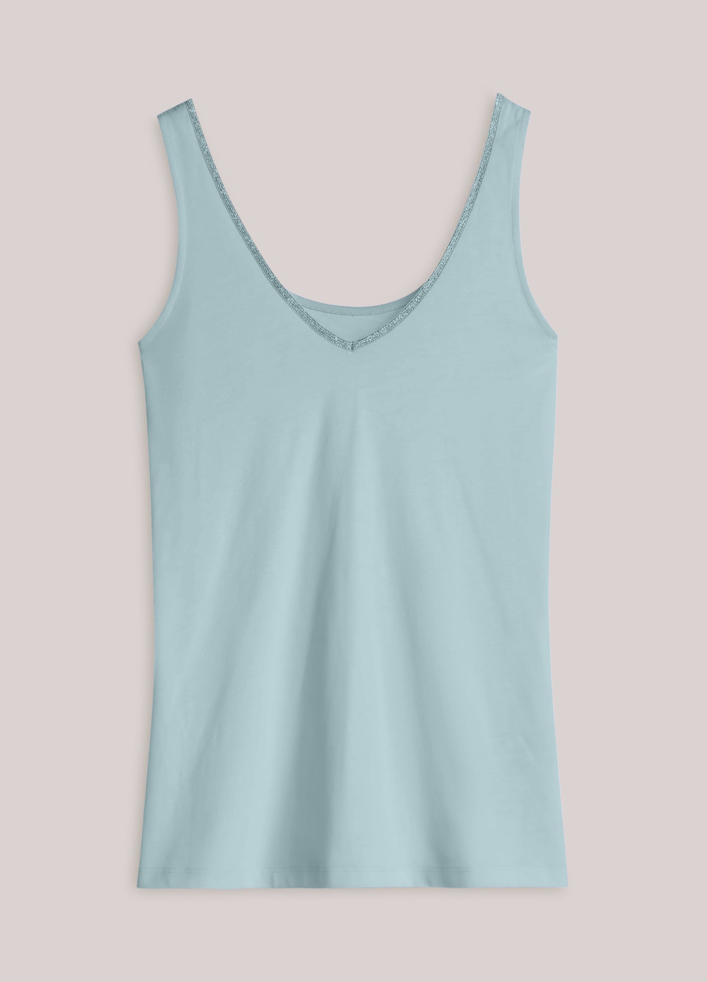 Reversible singlet with glitter trim