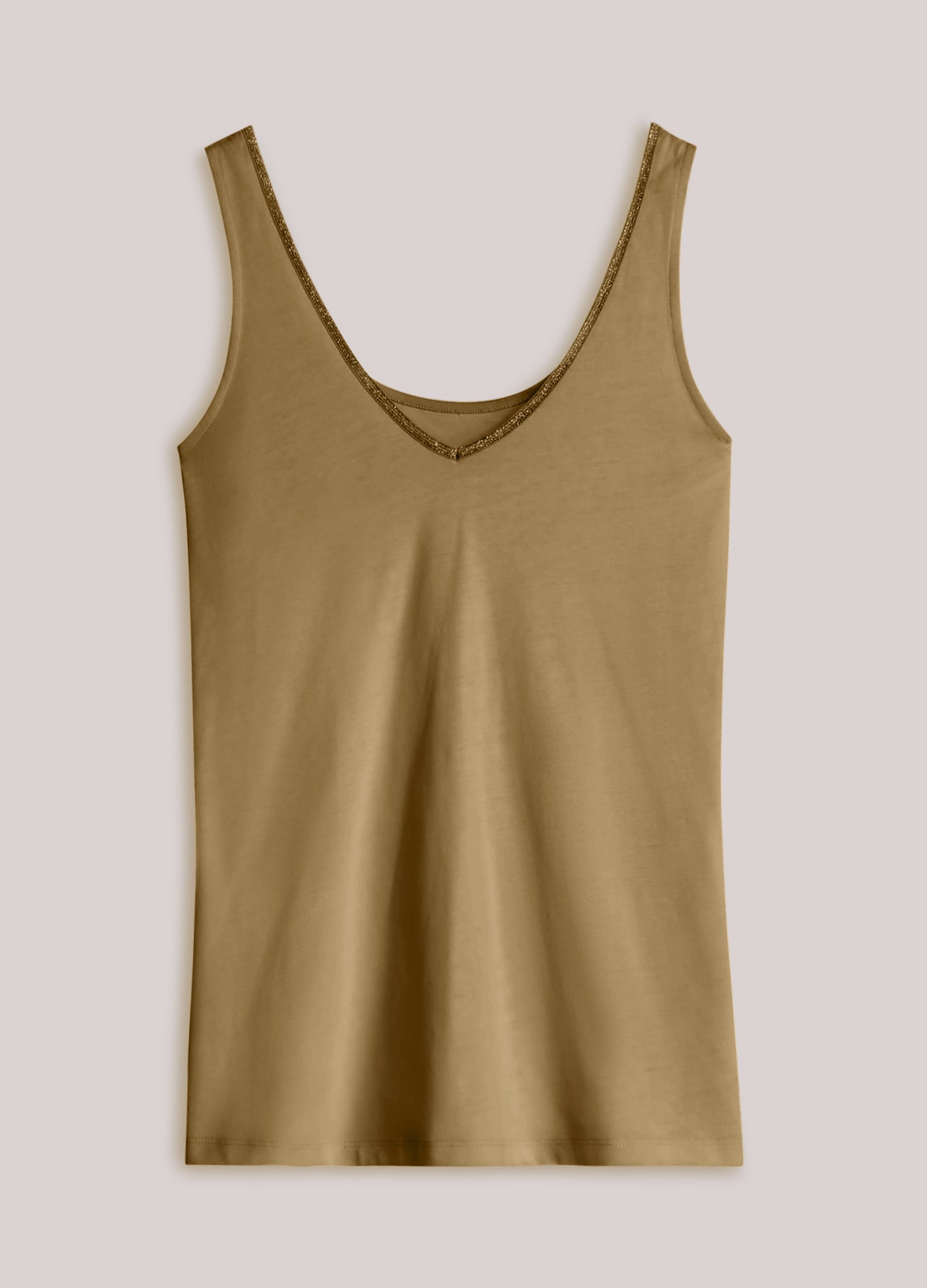 Reversible singlet with glitter trim