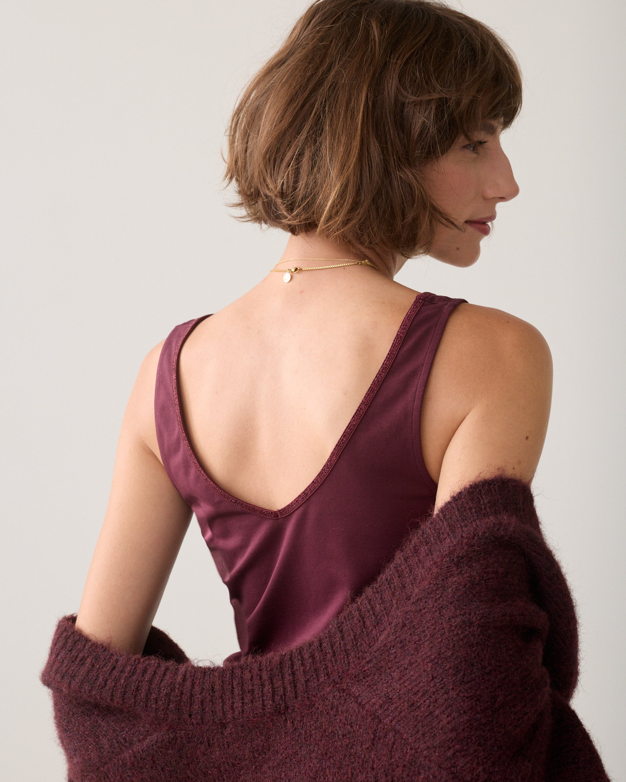 Reversible singlet met glitterrand