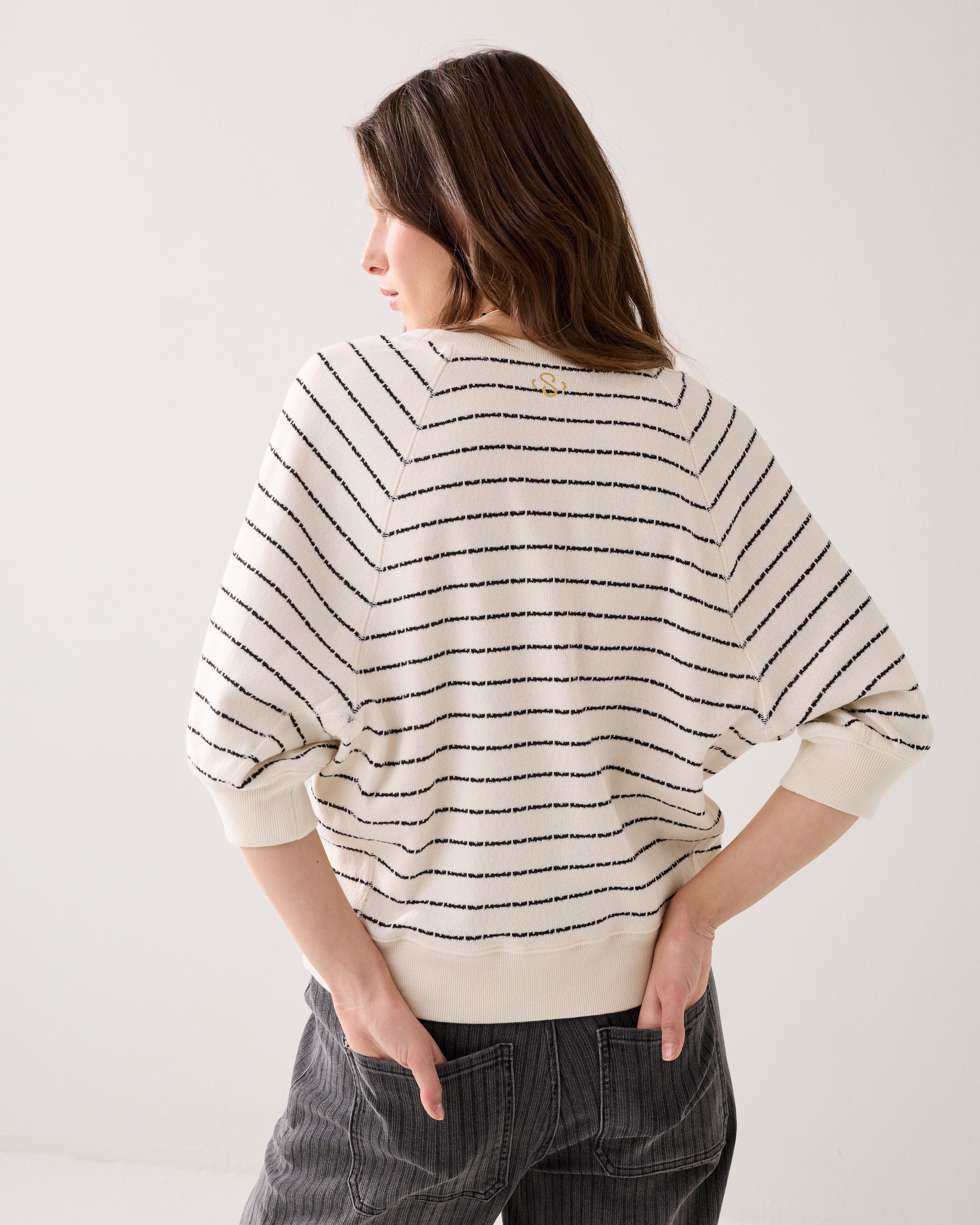 Sweater met ingebreide streep