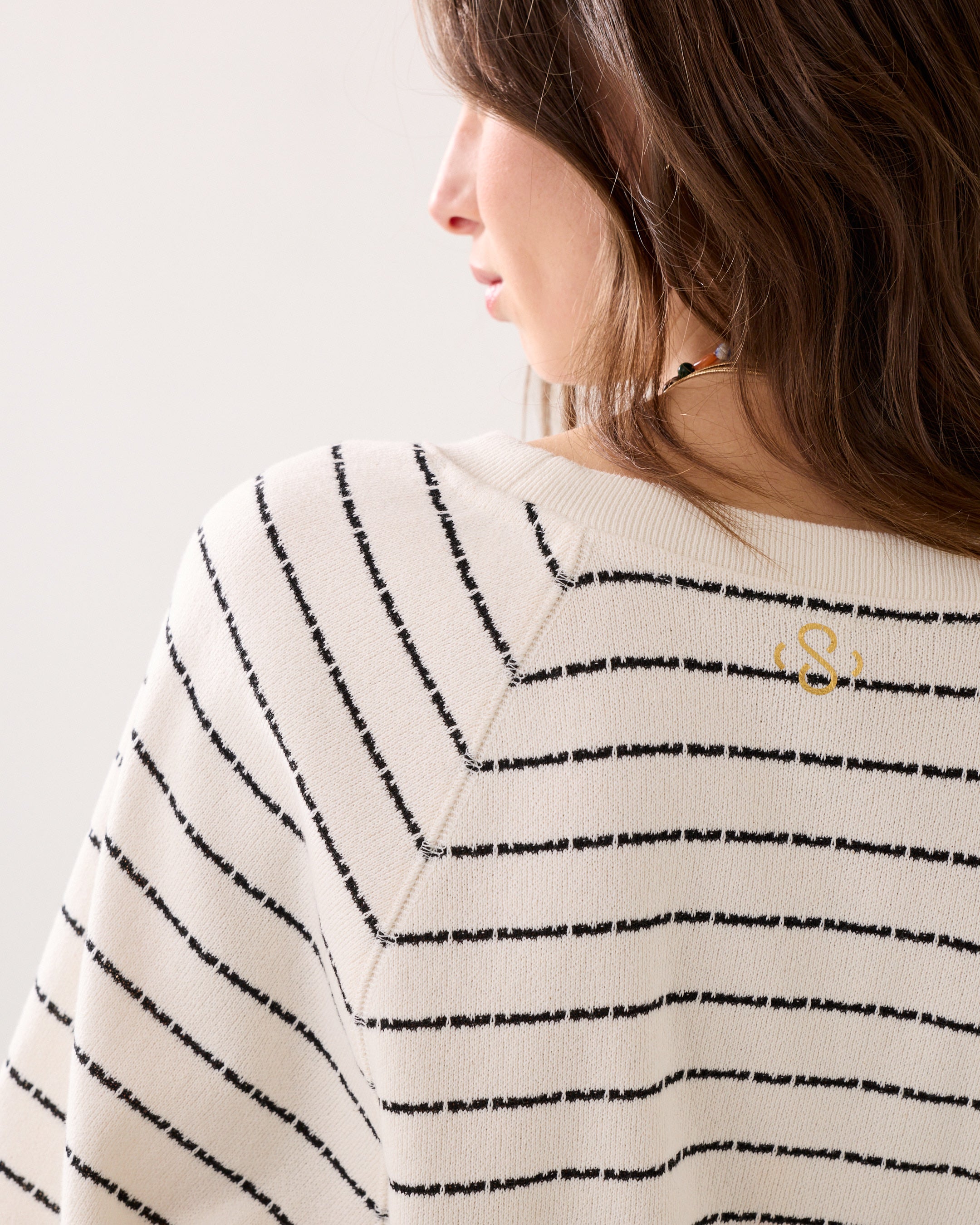 Sweater met ingebreide streep