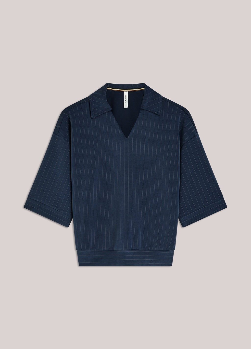 Pinstripe polo soft scuba