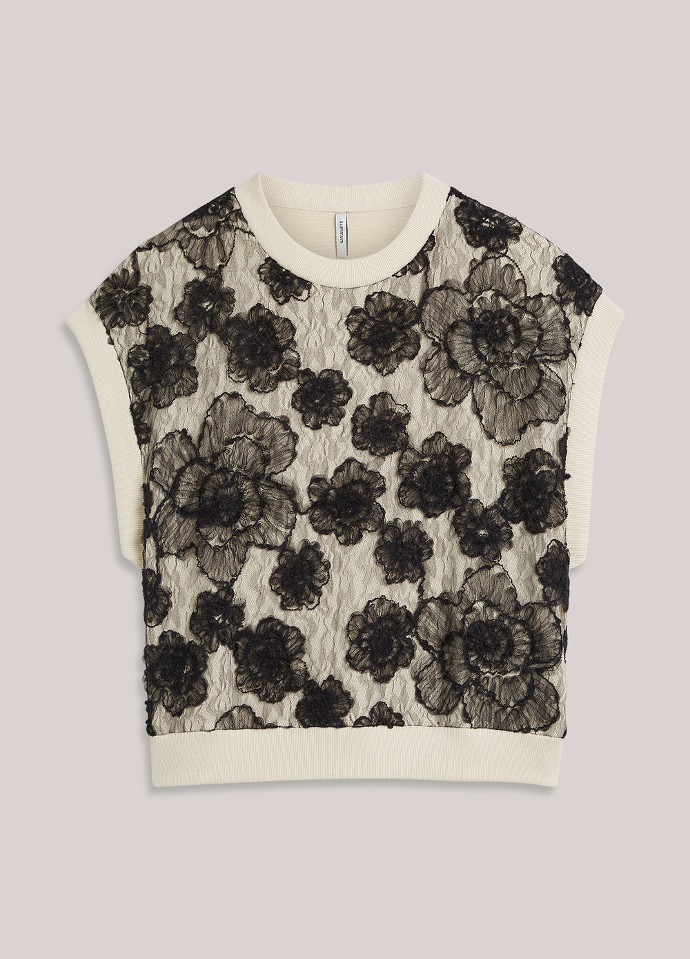 Sweater sans manches avec dentelle