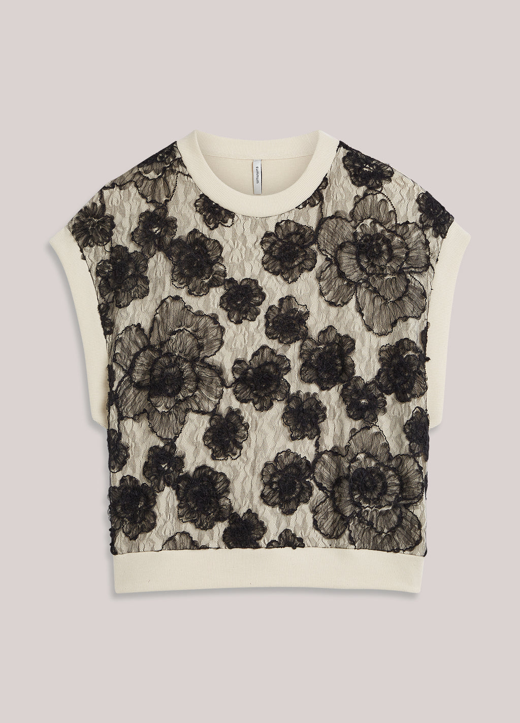 Ärmelloser Sweater mit Spitze