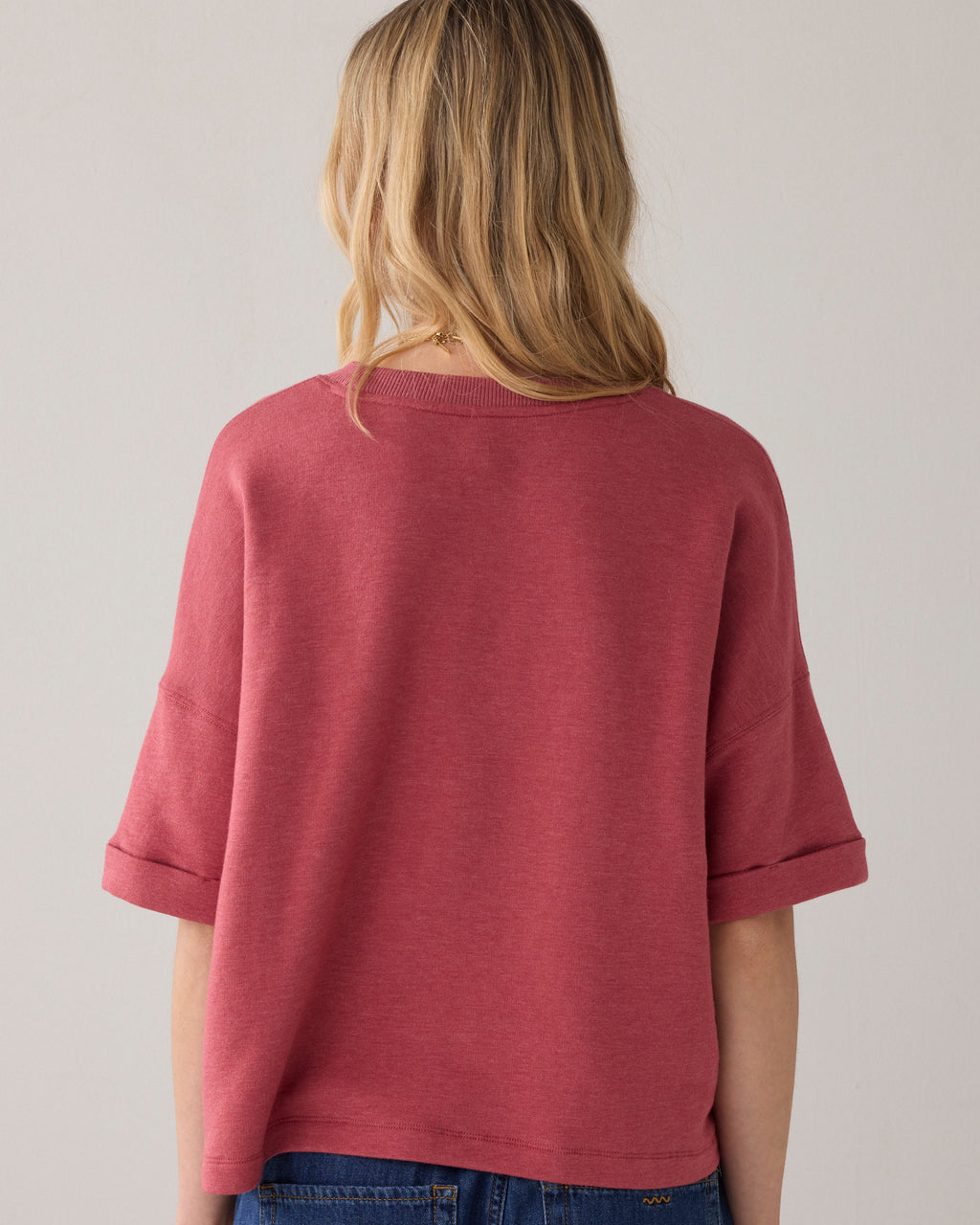 Boxy sweater korte mouw