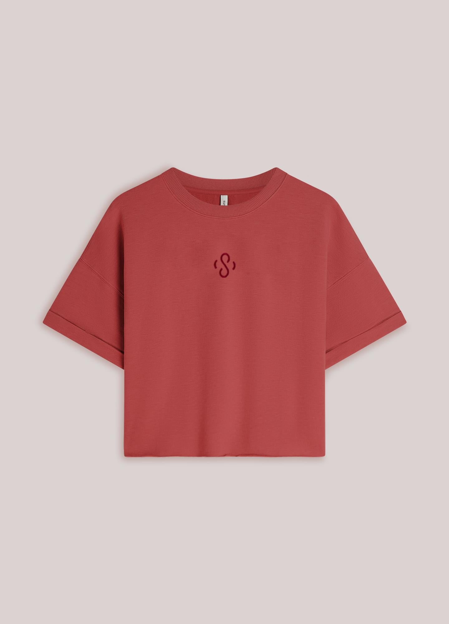 Boxy sweater korte mouw