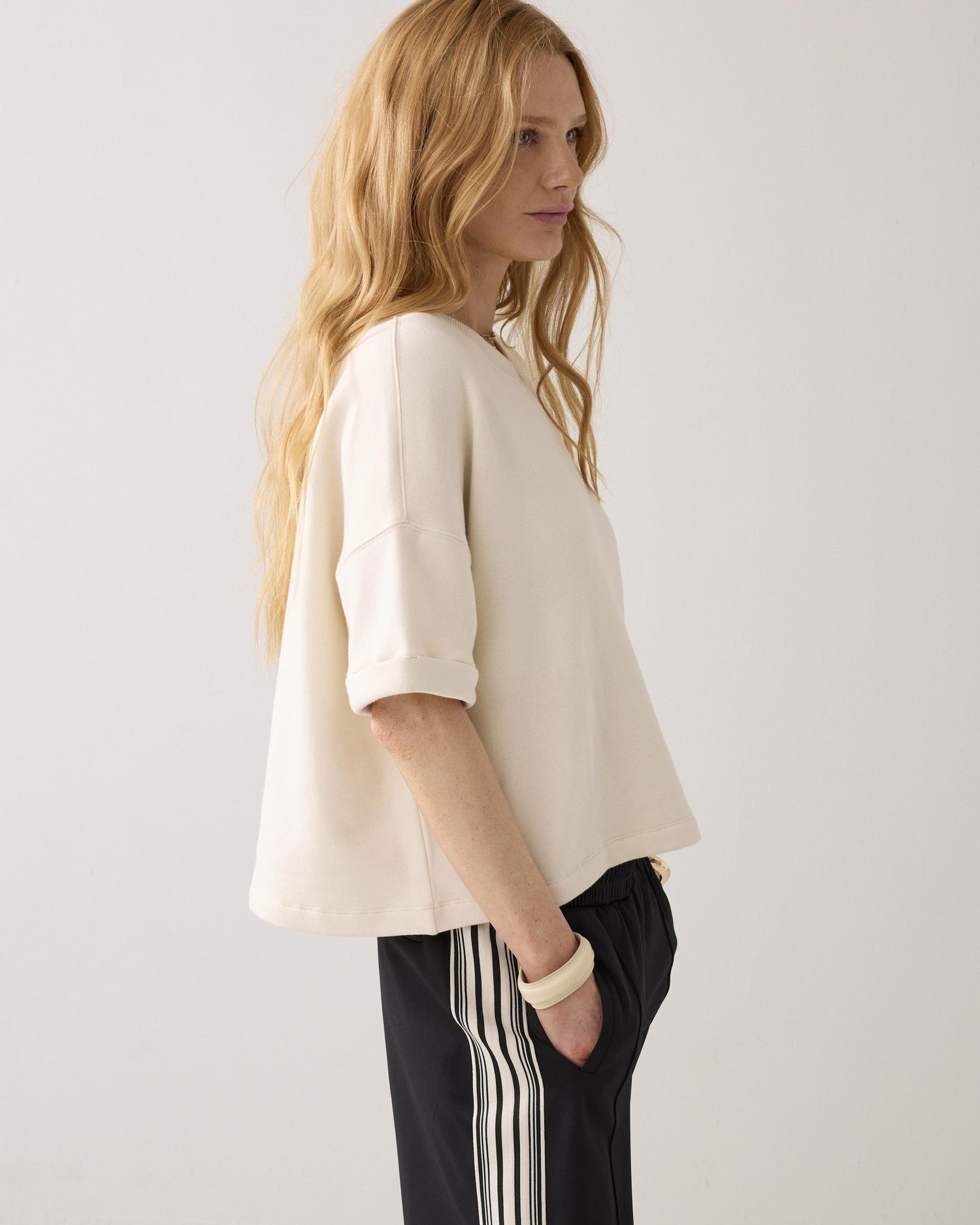 Sweater Boxy à manches courtes