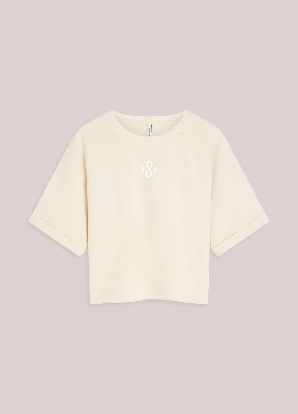 Boxy sweater korte mouw