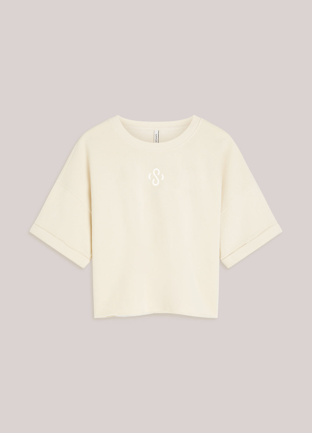 Boxy sweater korte mouw