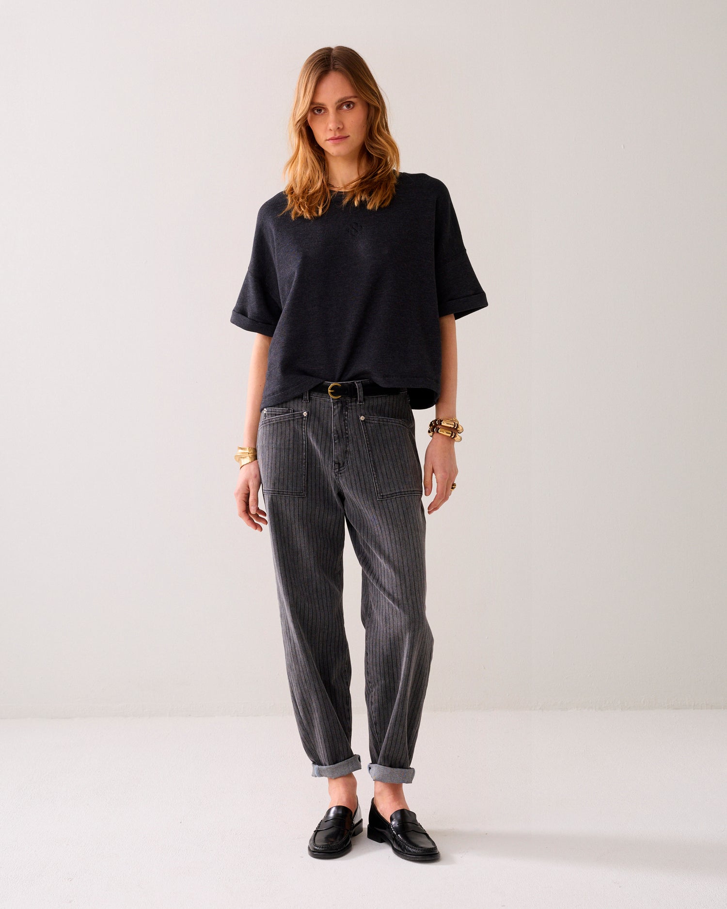 Sweater Boxy à manches courtes