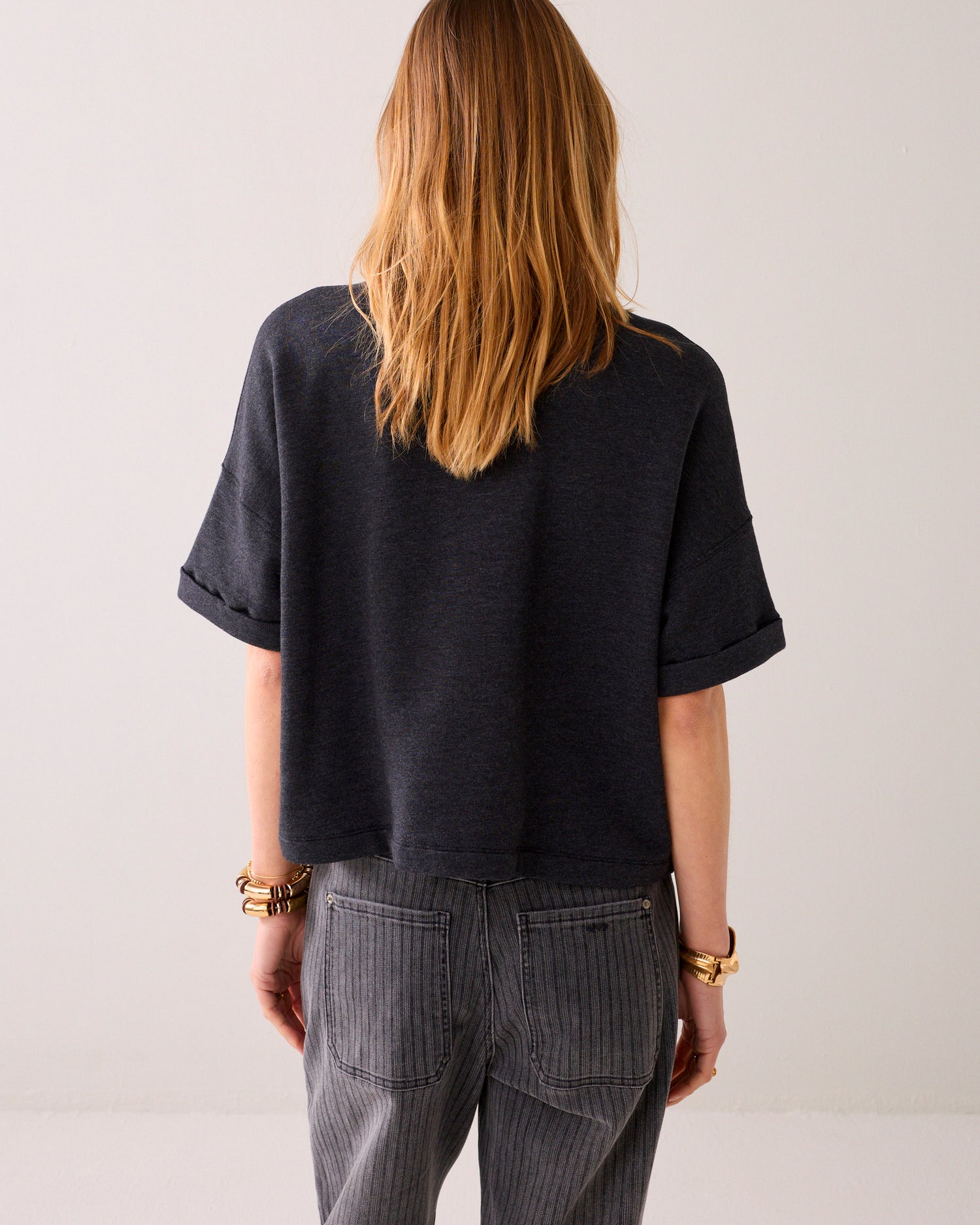 Sweater Boxy à manches courtes