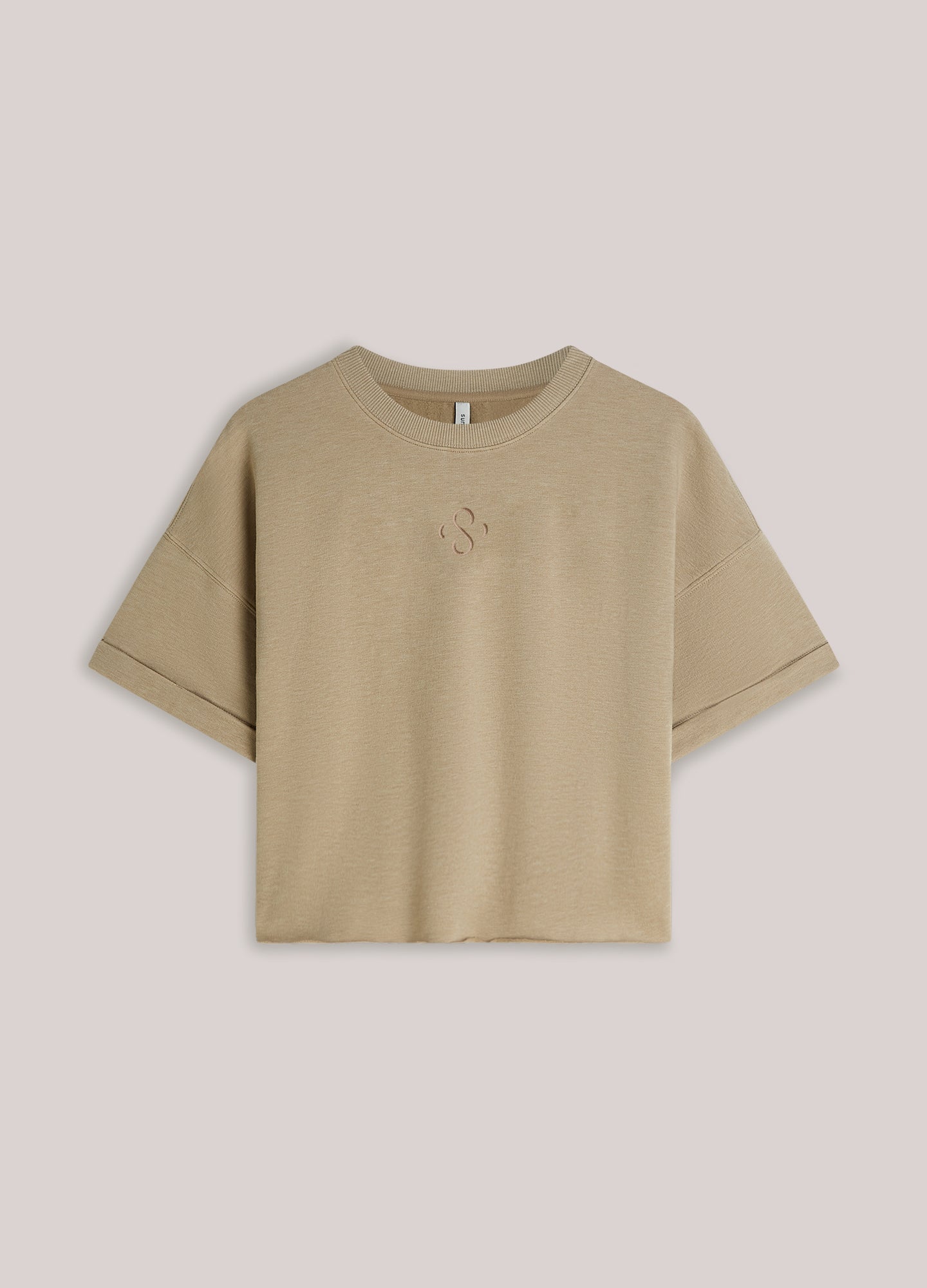 Boxy sweater korte mouw