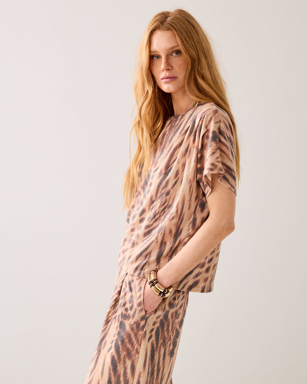 Boxy T-shirt lurex