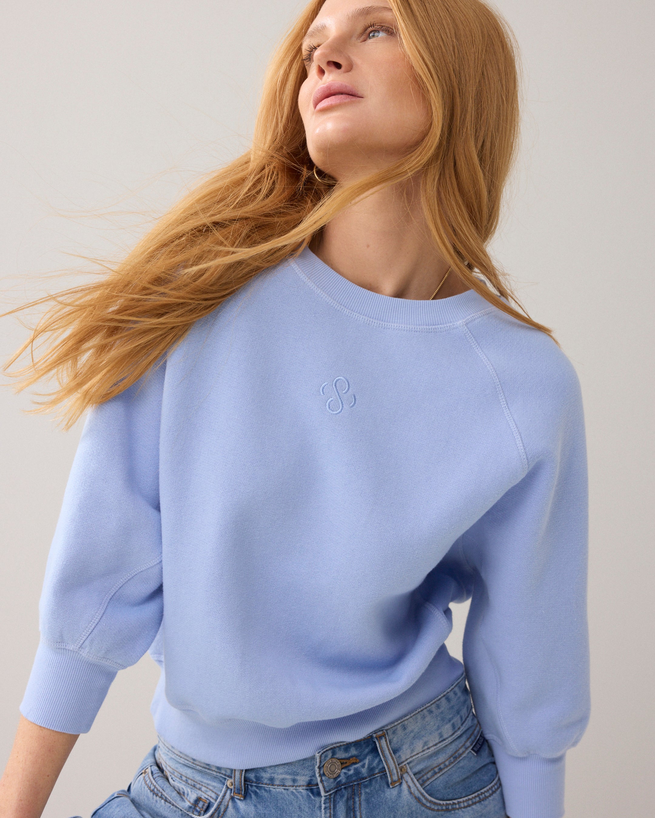 Loose fit sweater vleermuismouw