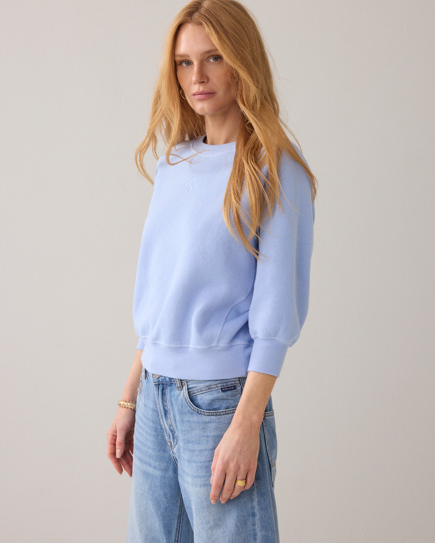 Loose fit sweater vleermuismouw