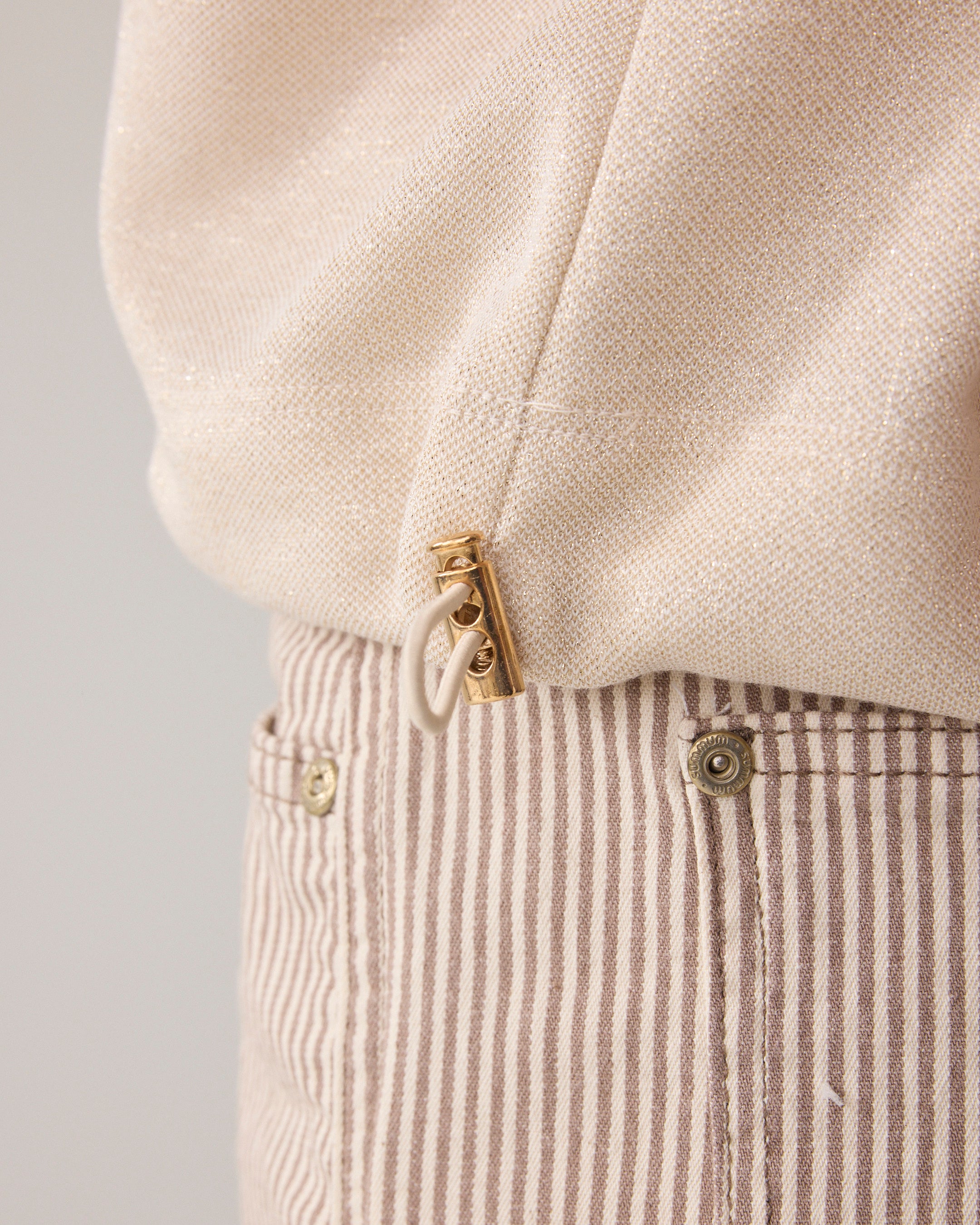 Top van lurex piqué