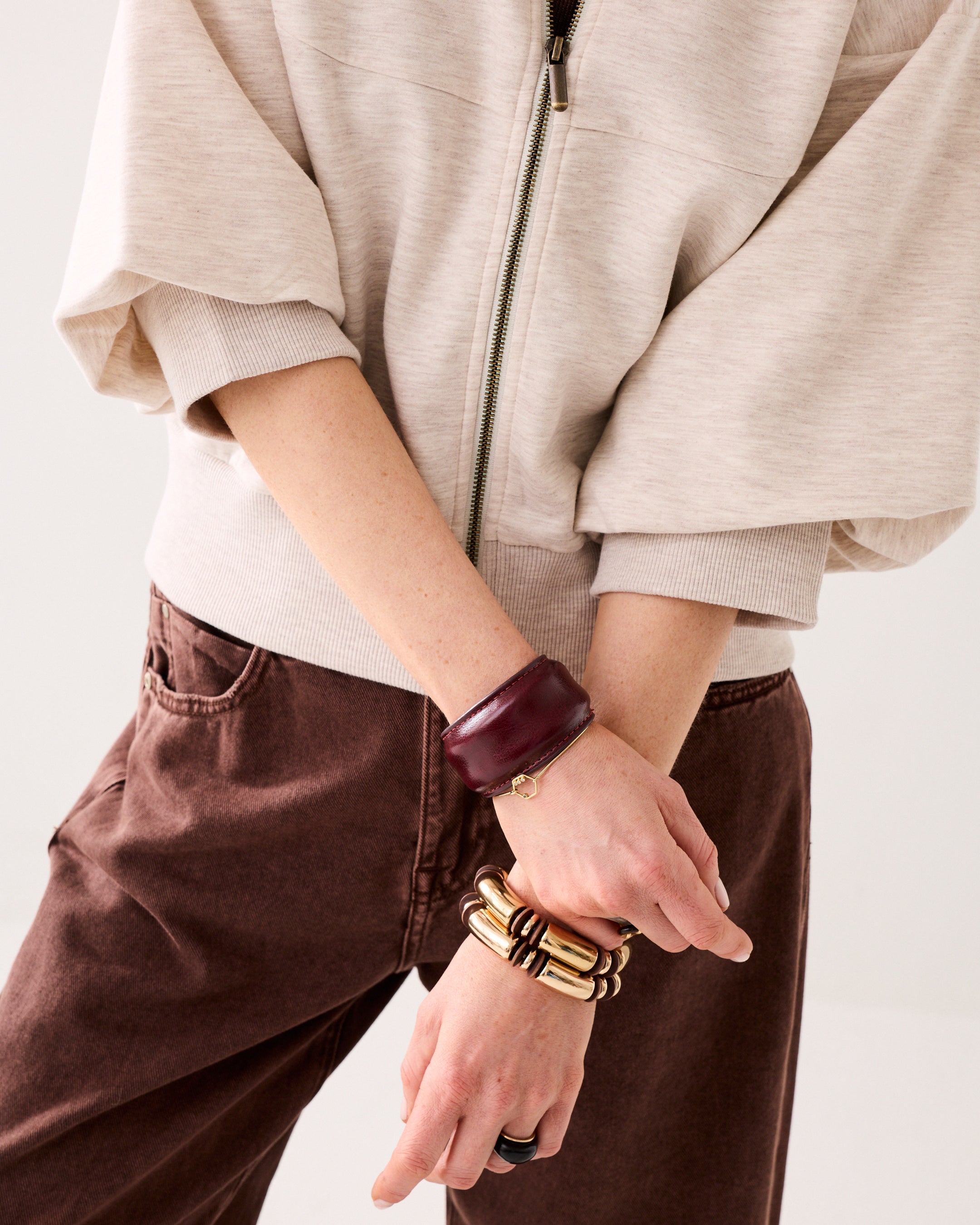 Sporty cardigan in scuba fabric