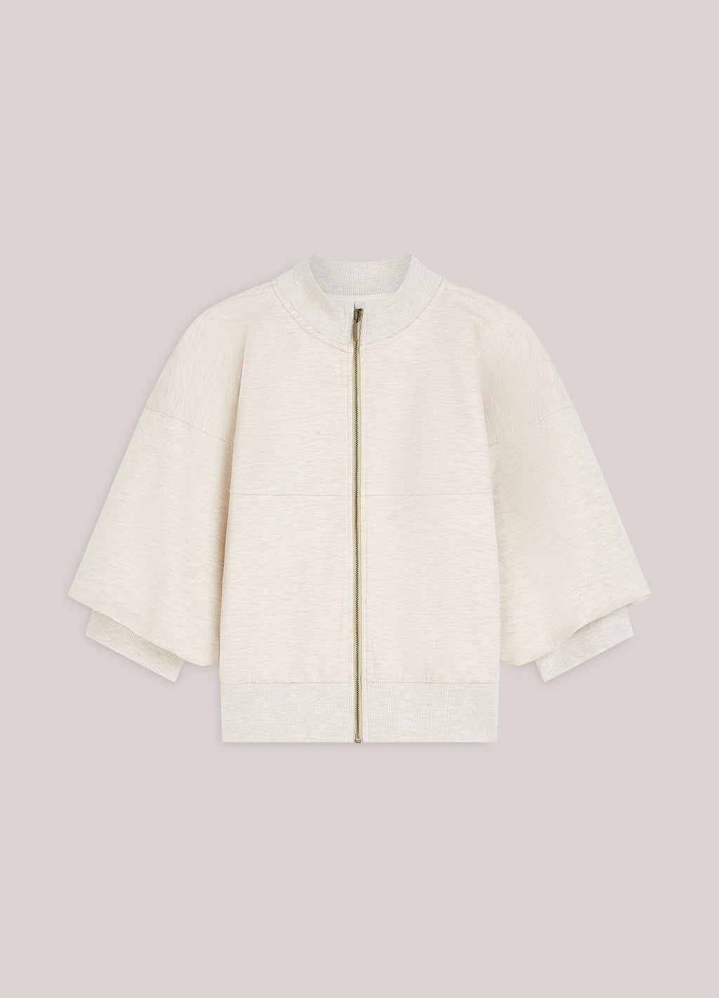 Sporty cardigan in scuba fabric