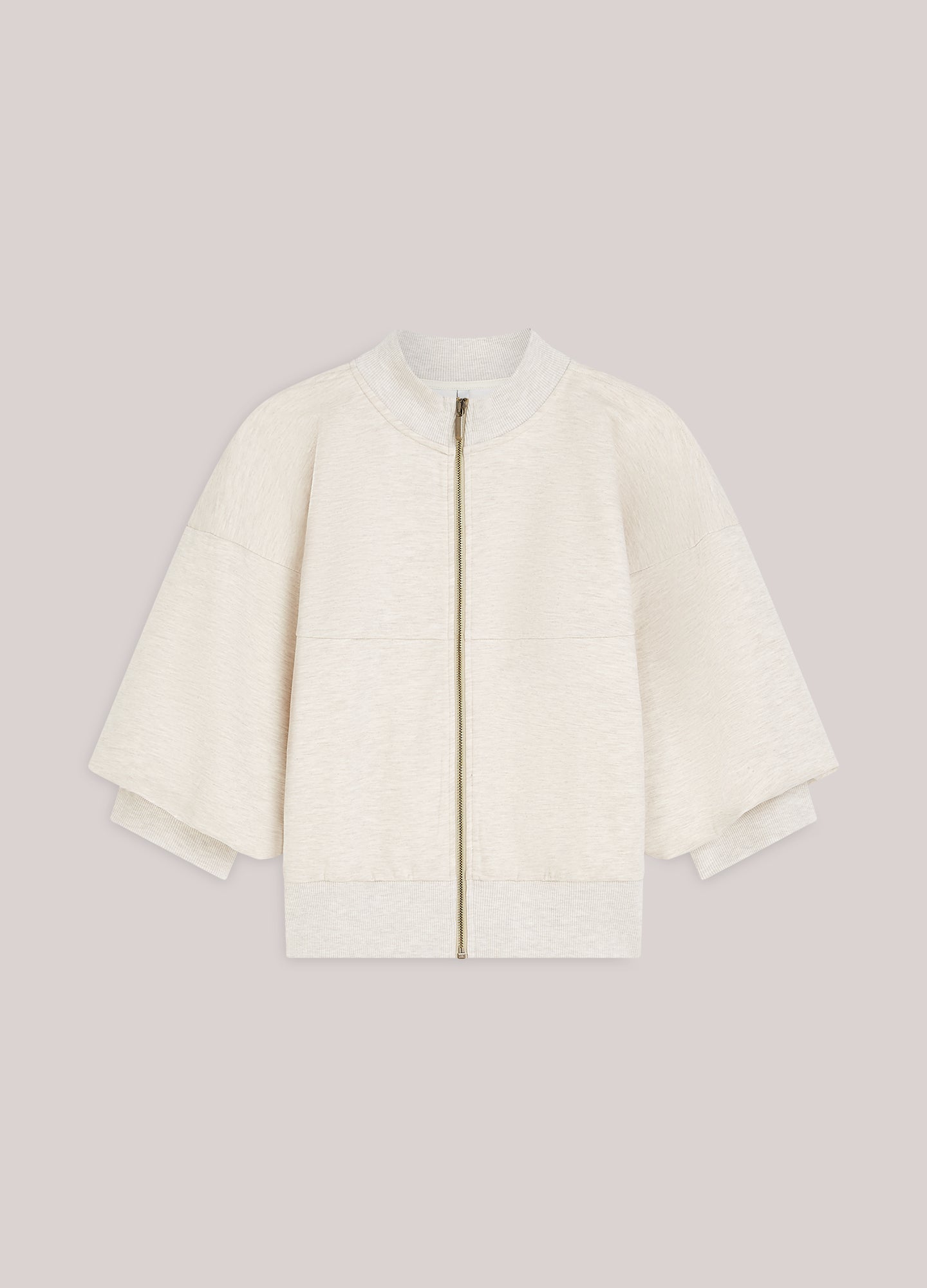 Sporty cardigan in scuba fabric