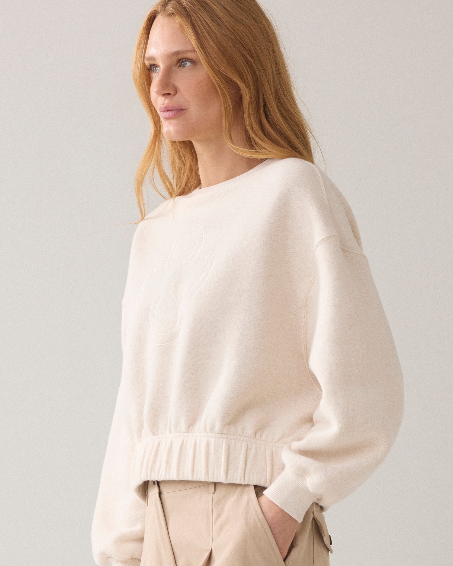 Cropped boxy sweater