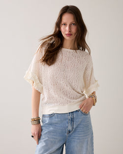 Top boxy en dentelle