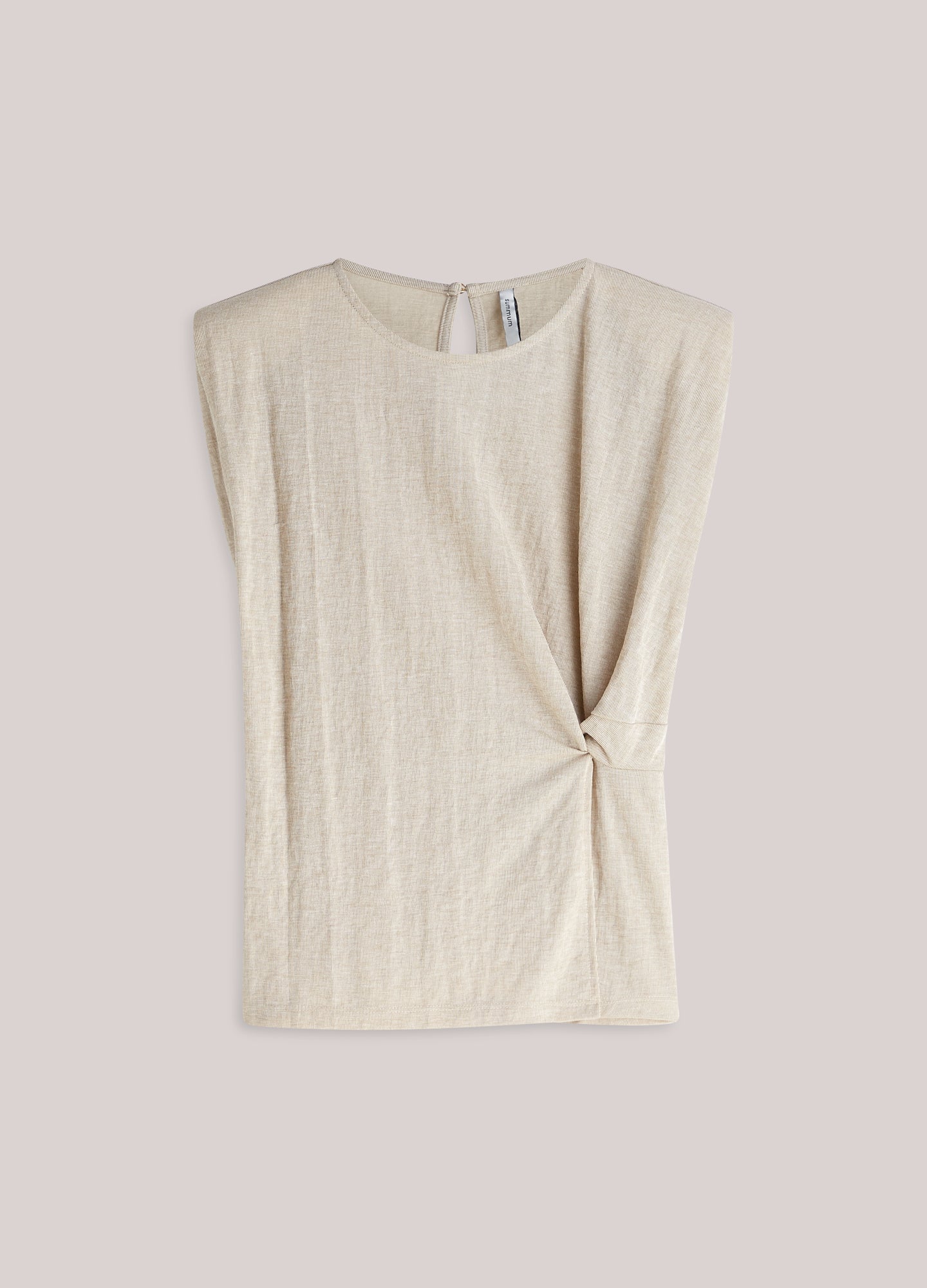 Jersey-Oberteil Leinenoptik