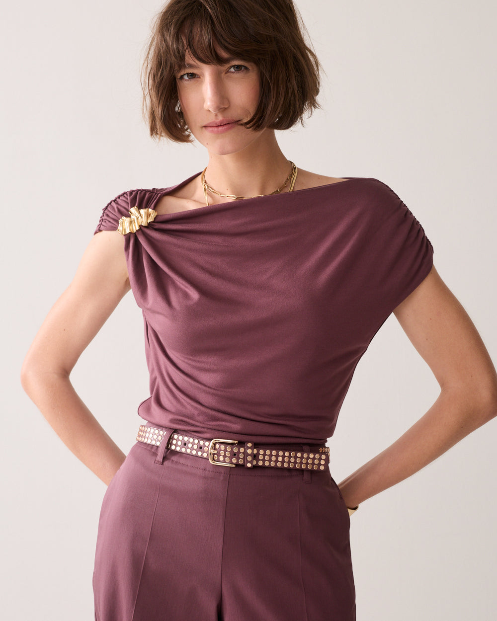 Wear-your-way top met speld