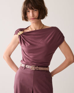 Wear-your-way top met speld