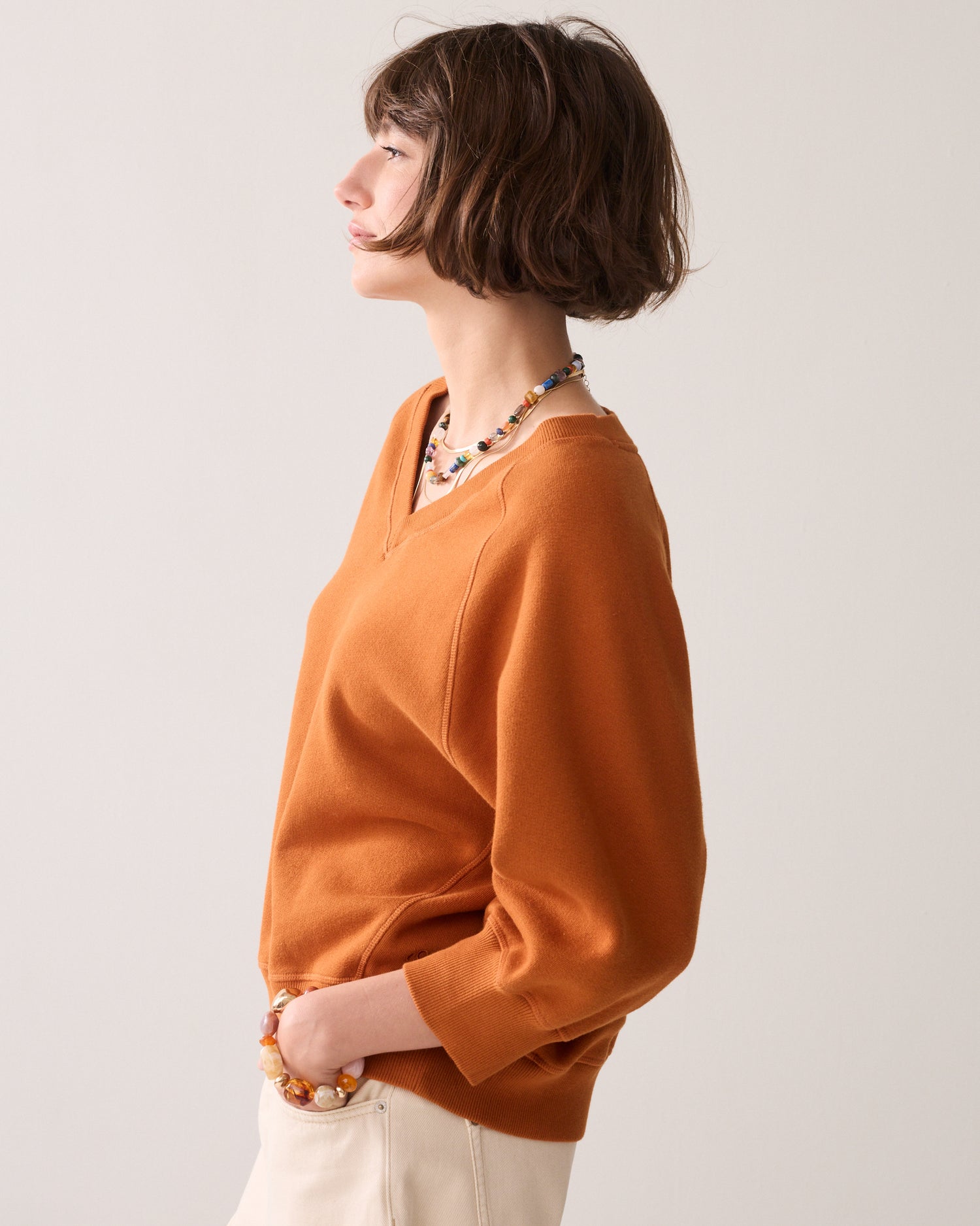 Sweater met vleermuismouw