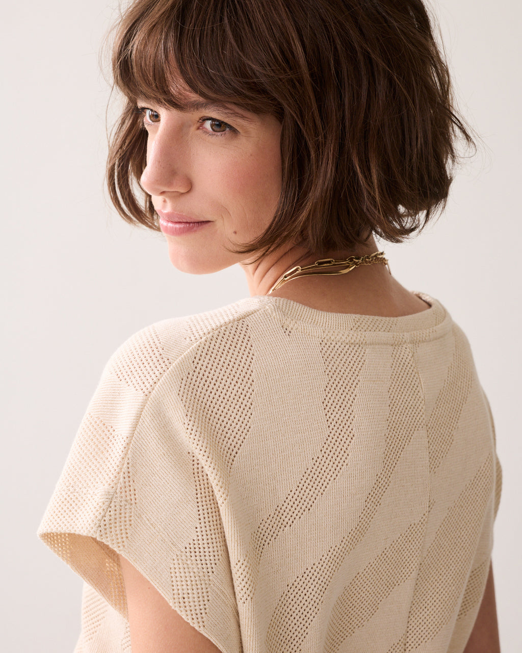 Top camouflage de luxe en maille