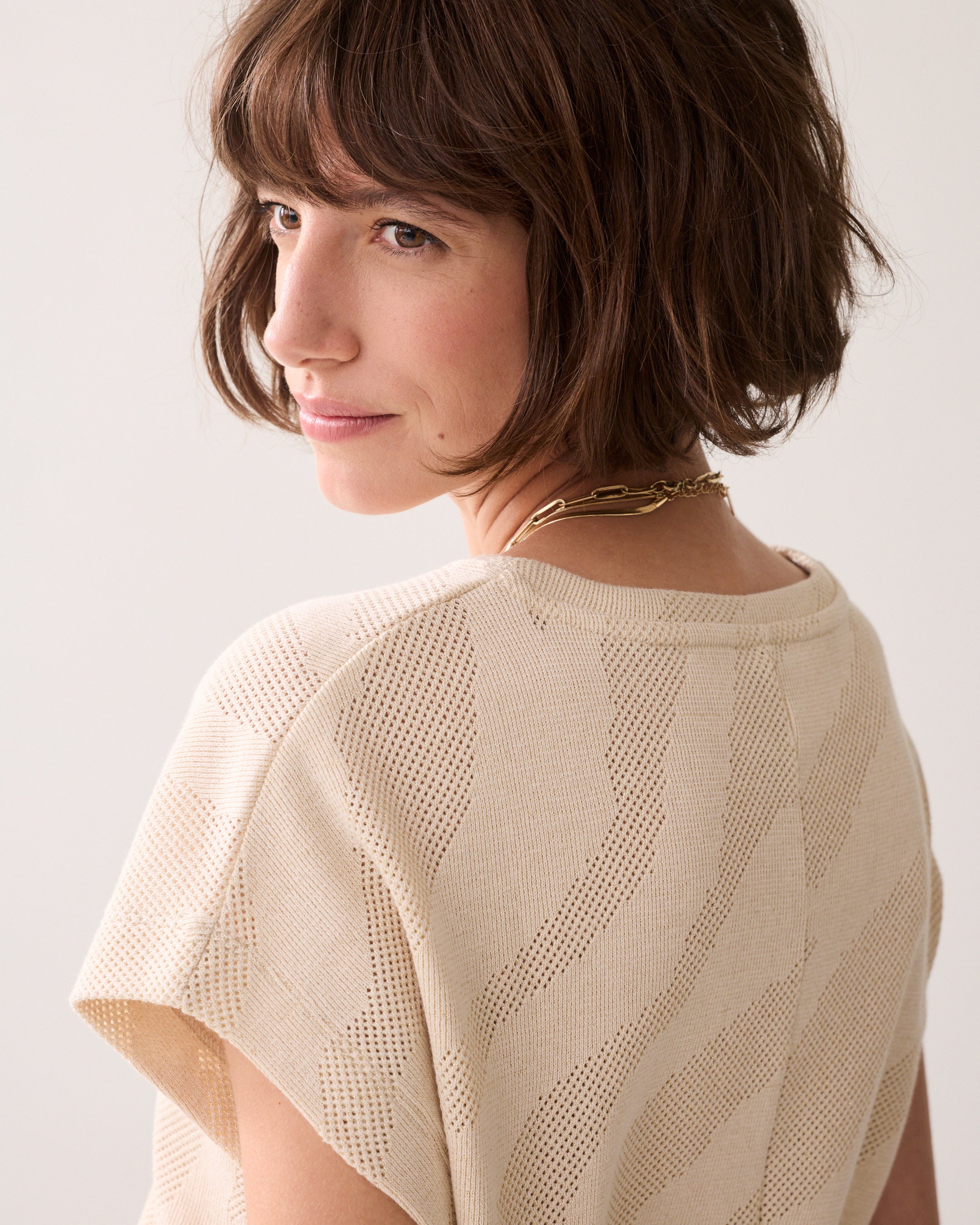 Top camouflage de luxe en maille