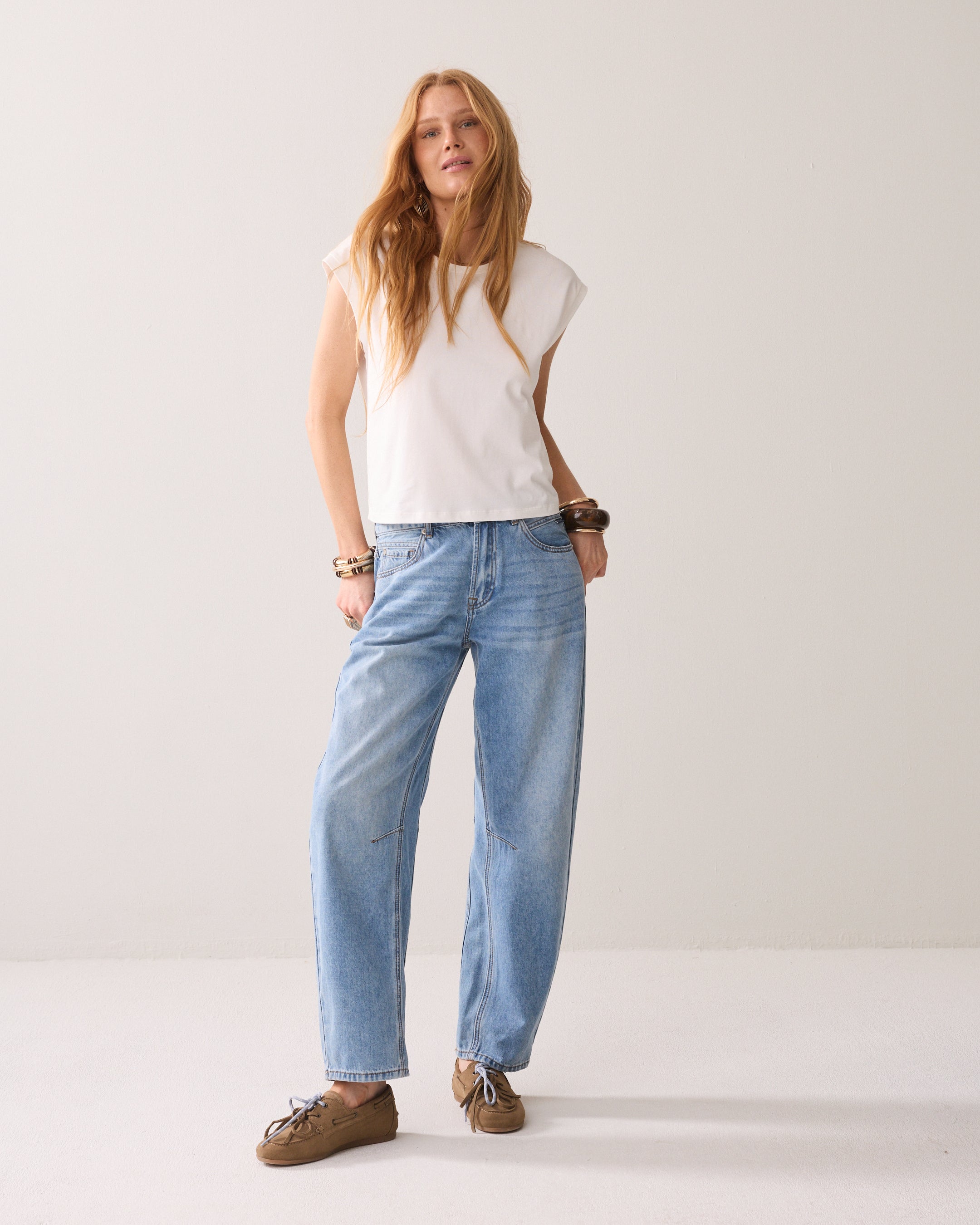 Cropped T-shirt met strik