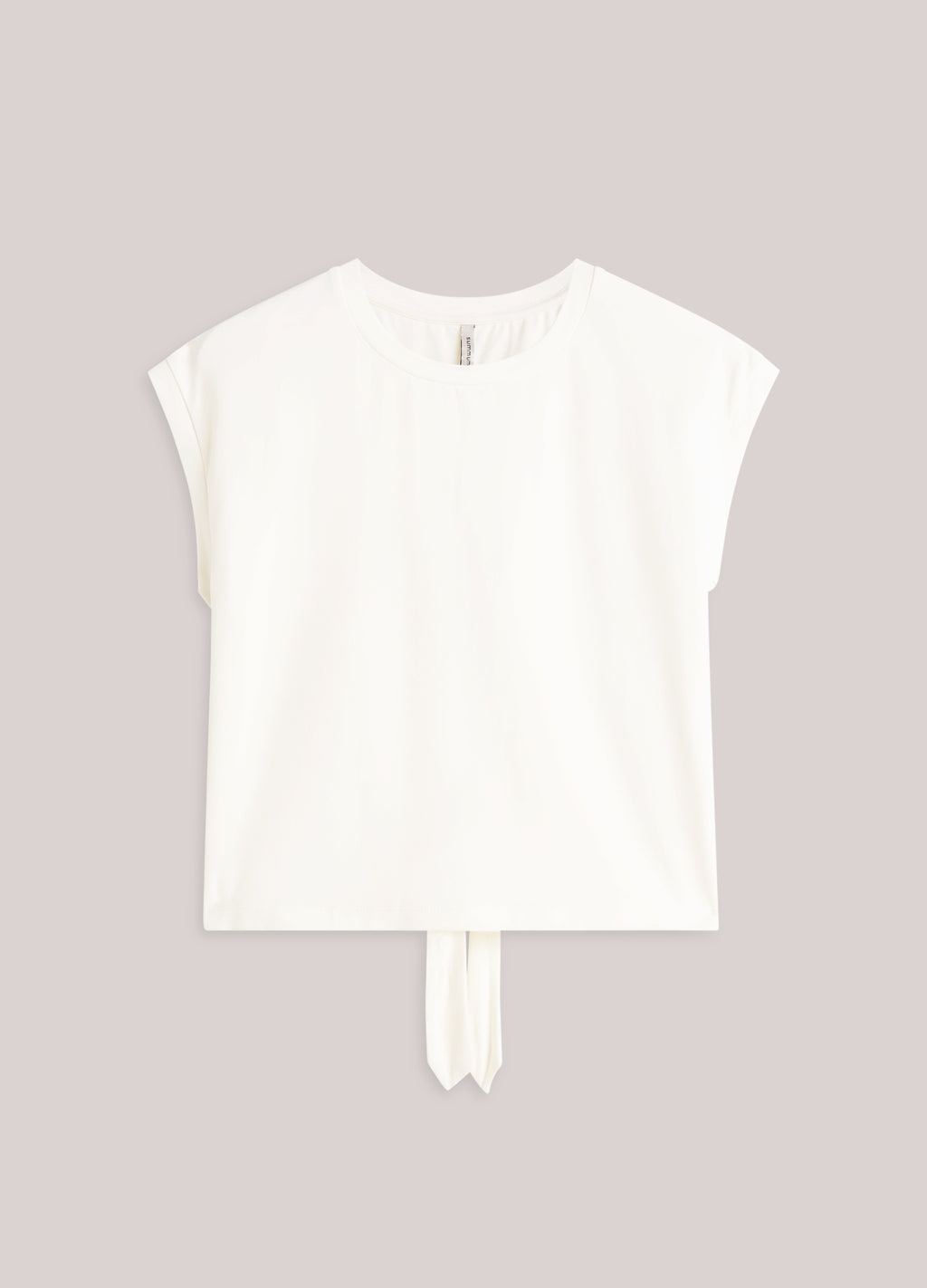 Cropped T-shirt met strik