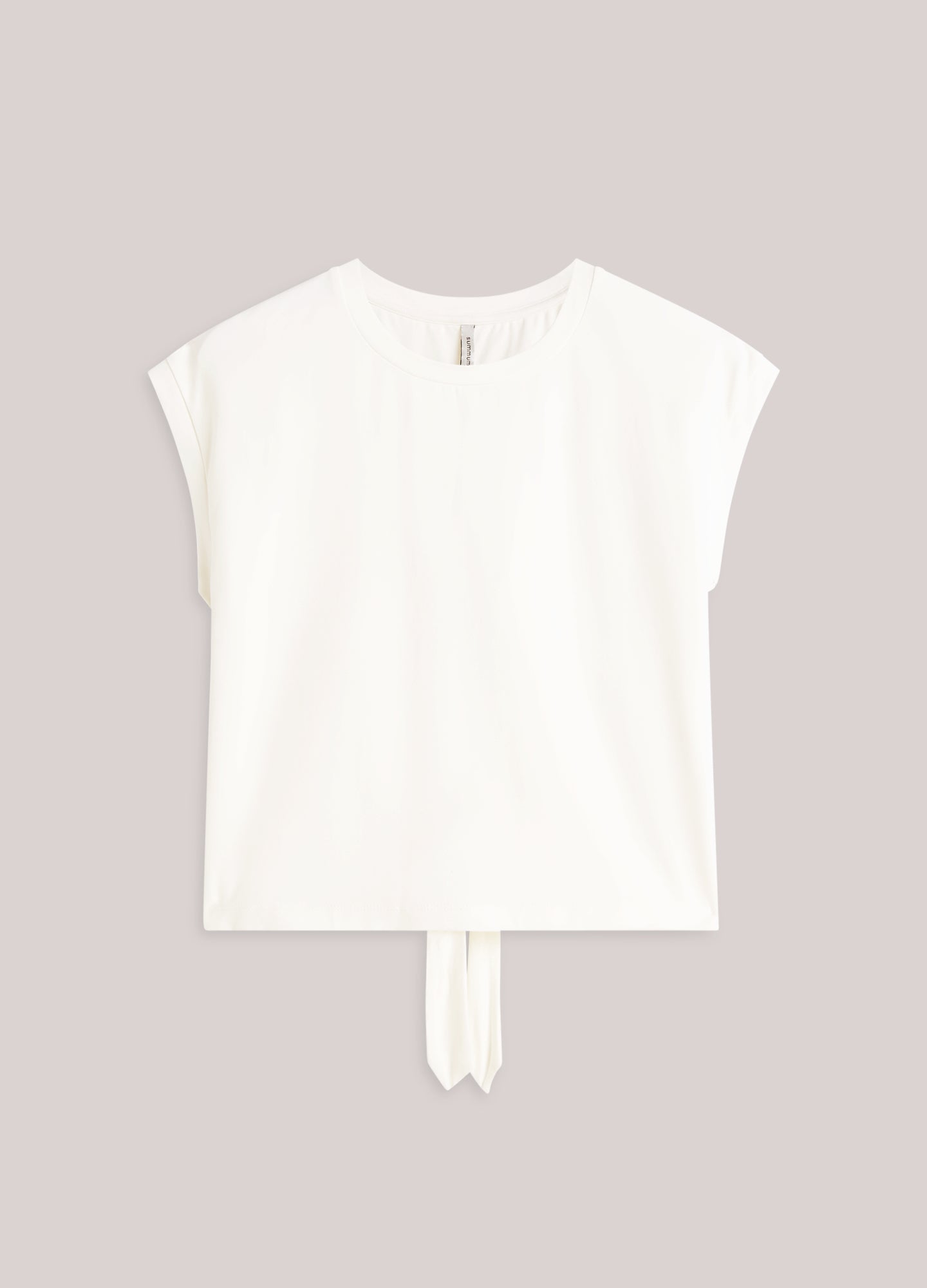 Cropped T-shirt met strik