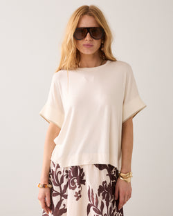Top avec garniture en lurex